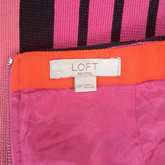 Loft Pink Color Block Mini Skirt - Picture 4 of 5